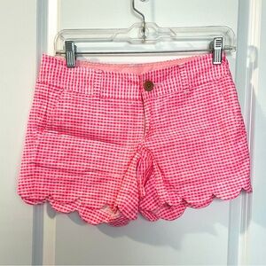 Women’s Lilly Pulitzer Pink & White Gingham Buttercup Shorts Size: 00